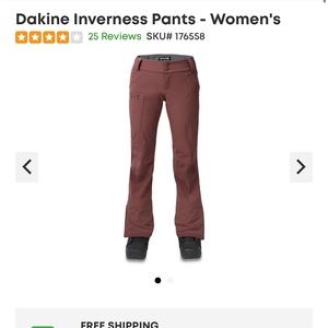 Dakine Inverness Snowboard Pants - XS, Rust Brown